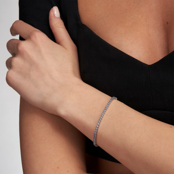 Bracciale tennis in argento - immagine 2