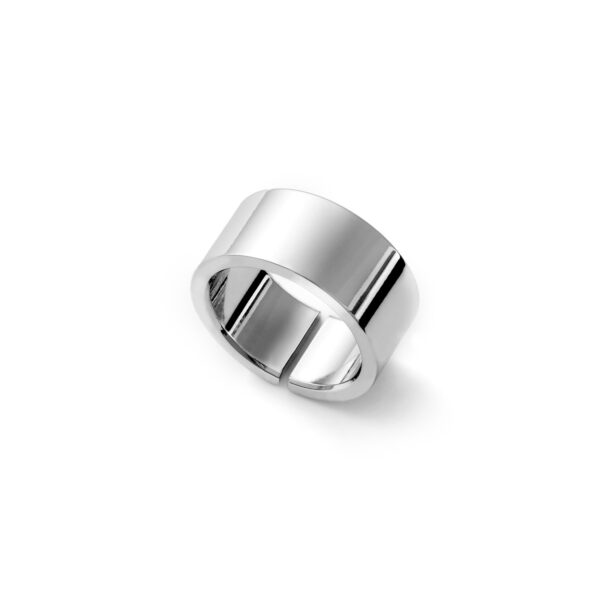 Anello a fascia argentato