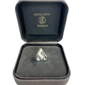 Anello Pavè rombo di zirconi