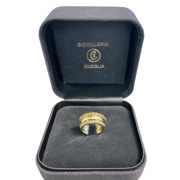 Anello in oro con topazi - immagine 2