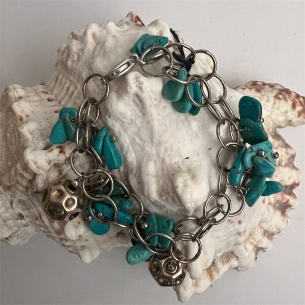 Bracciale argento e turchese