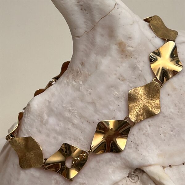 Bracciale foglia satinata e lucida