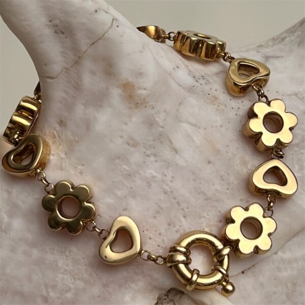 Bracciale cuori e fiore