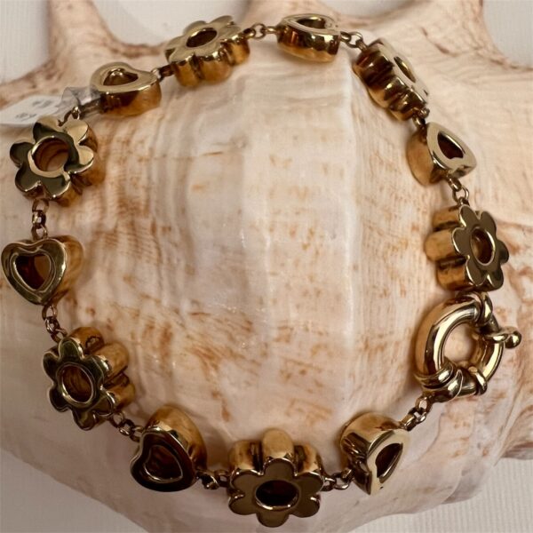 Bracciale cuori e fiore - immagine 2