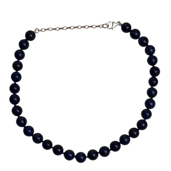 Collana di lapislazzuli chiusura argento - immagine 2