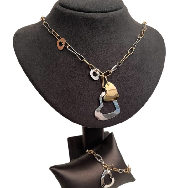 Collana charms cuori
