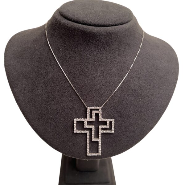 Collana croce e zirconi