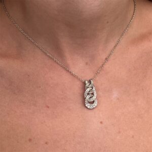 Girocollo con ciondolo diamanti