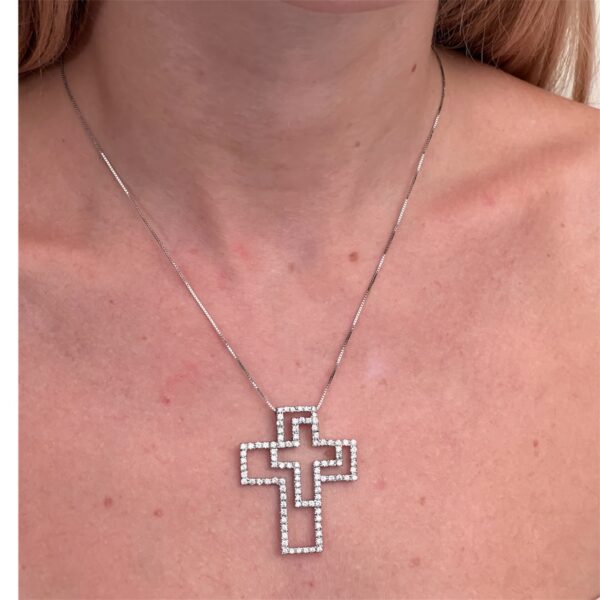 Collana croce e zirconi - immagine 2