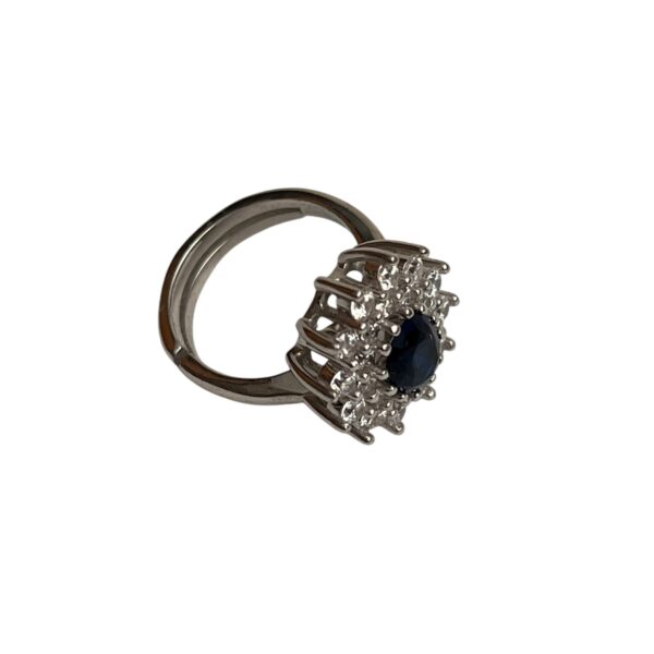 Anello argento e pietra blu - immagine 2
