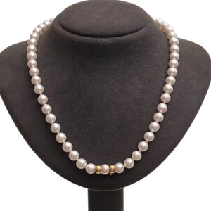Collana perle acqua salata chiusura in oro