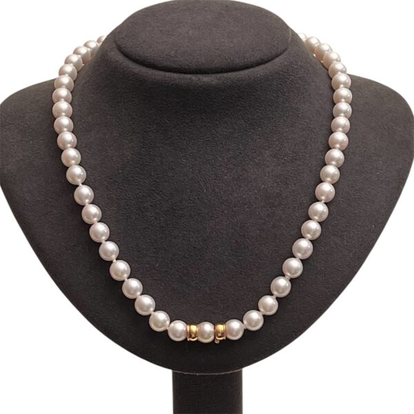 Collana perle acqua salata chiusura in oro