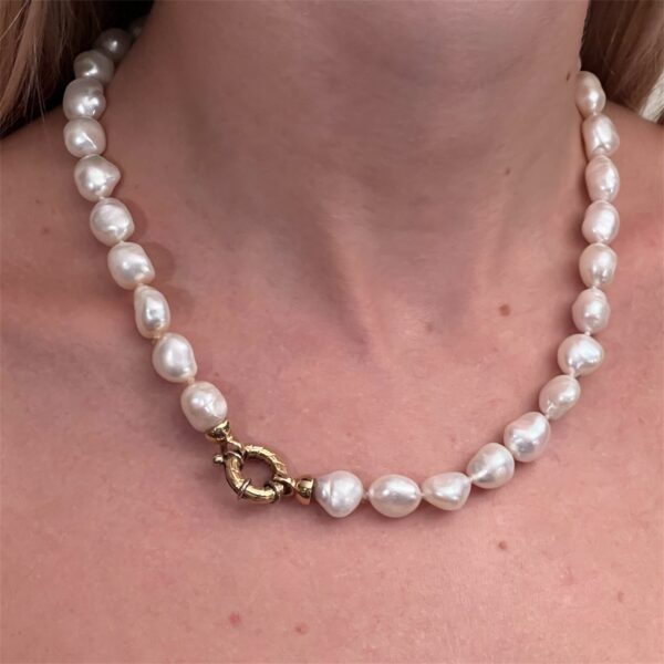 Collana di perle con chiusura in oro - immagine 2