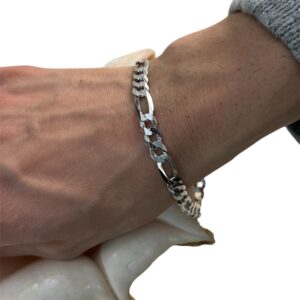 Bracciale in argento groumette