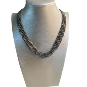 Collana in argento maglia filata