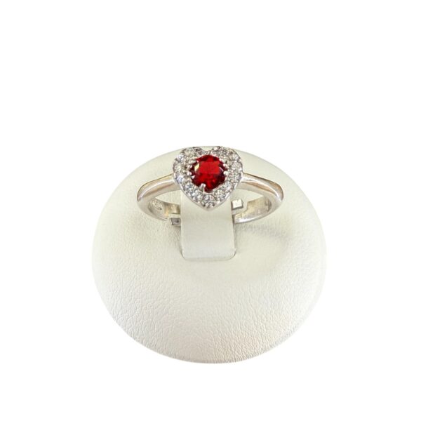 Anello cuore rosso