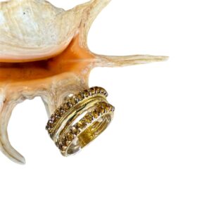 Anello in oro con topazi