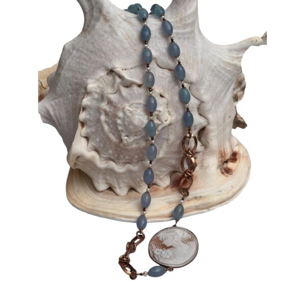 Collana blueberry con cammeo - immagine 2