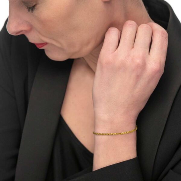 Bracciale catena a corda - Oro - immagine 3