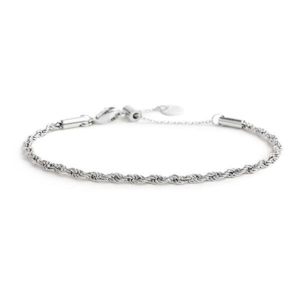 Bracciale catena a corda - Acciaio - immagine 2