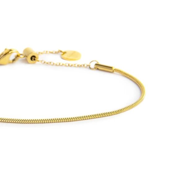 Bracciale catena snake quadrata - Oro - immagine 3