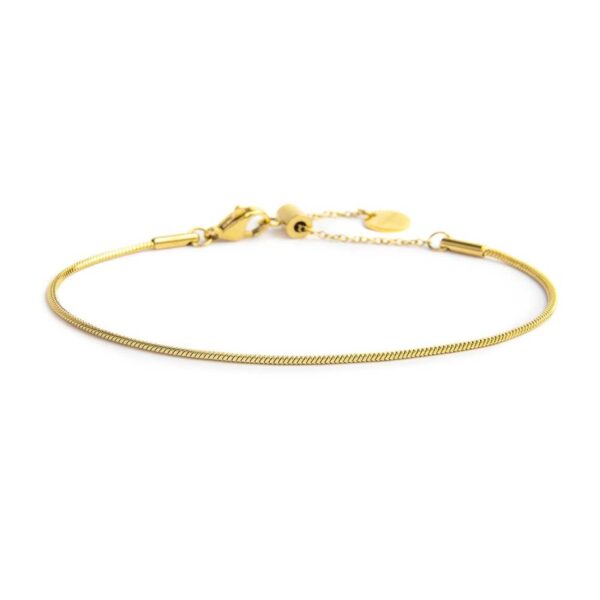 Bracciale catena snake quadrata - Oro - immagine 2