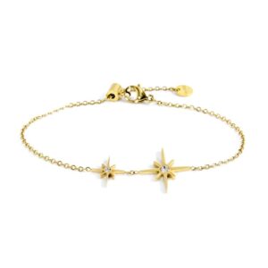 Bracciale rosa dei venti doppio pendente