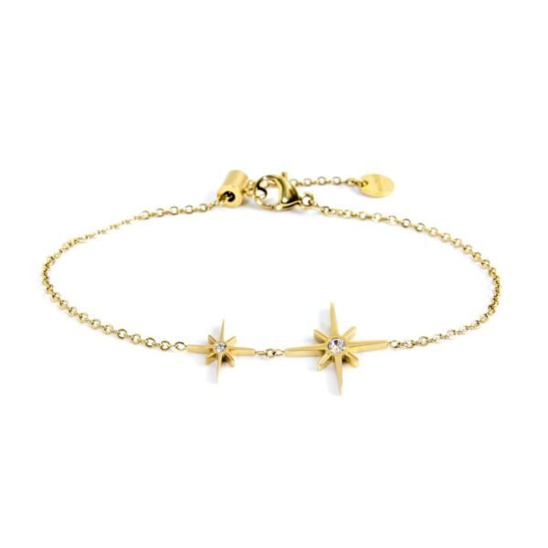 Bracciale rosa dei venti doppio pendente