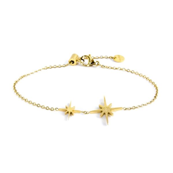Bracciale rosa dei venti doppio pendente - immagine 2