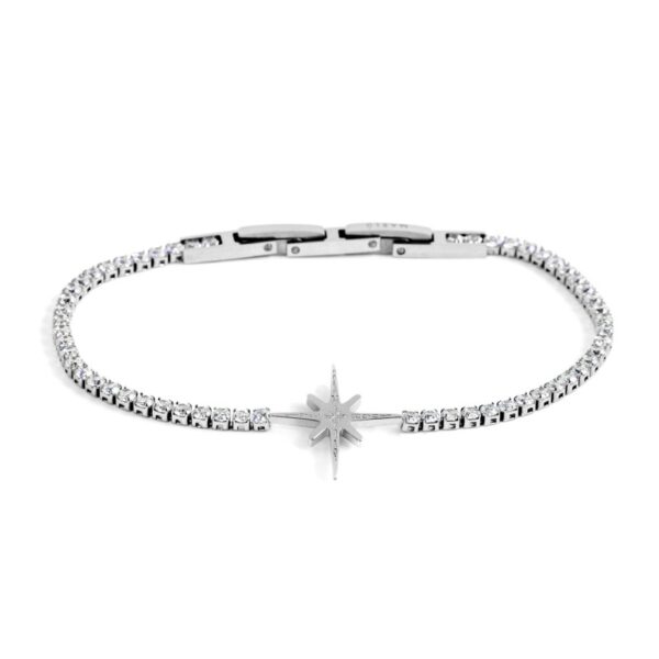 Bracciale tennis rosa dei venti - immagine 2