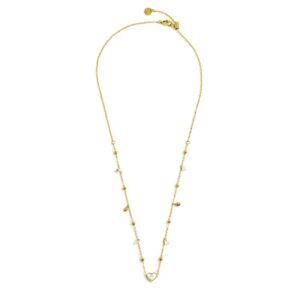 Collana cuore madreperla con sfere e zirconi