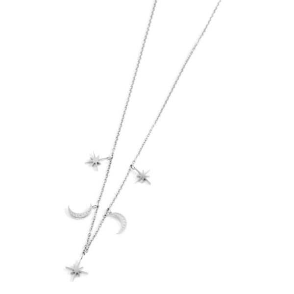 Collana lune e rosa dei venti con pendente rosa dei venti - immagine 2
