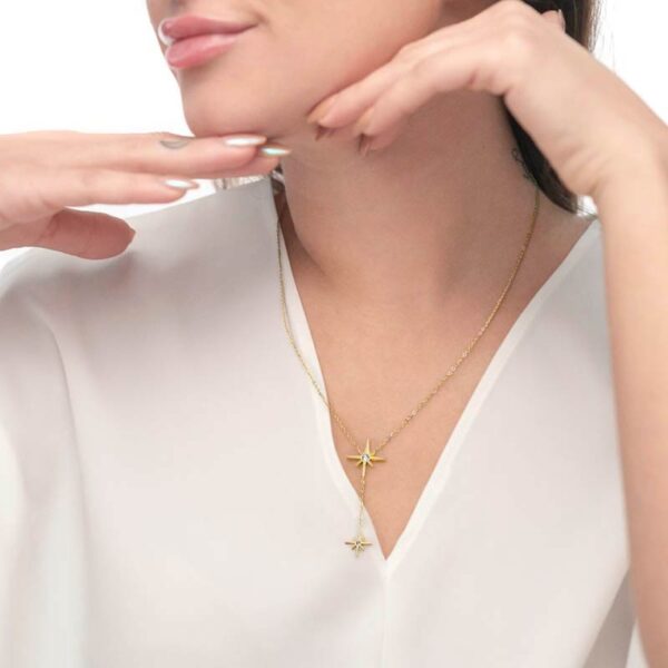 Collana rosa dei venti con pendente rosa dei venti - immagine 2
