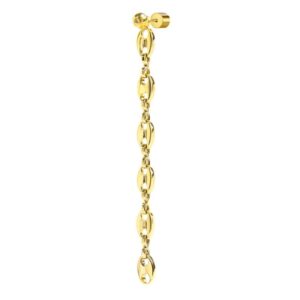 Orecchino pendente con catena marine