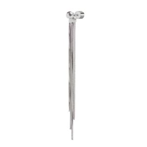 Orecchino pendente con catene snake quadrate