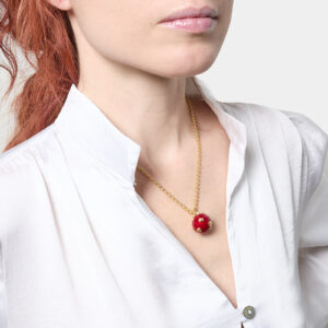 Collana Mina piccola bordeaux