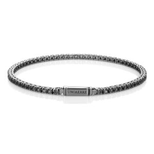 Bracciale Tennis in argento brunito 18