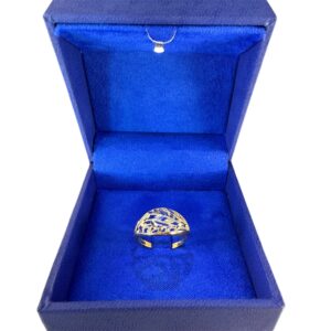 Anello oro foglia diamantata