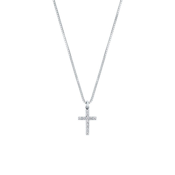 Collana croce diamanti