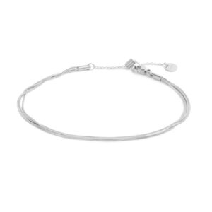 Cavigliera catena multifilo snake quadrata