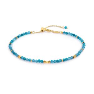 Cavigliera con agata colorata ed ematite