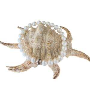 Bracciale perle argentato