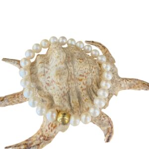 Bracciale con perle dorata
