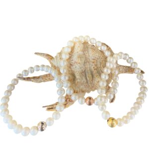 Bracciale con perle dorata