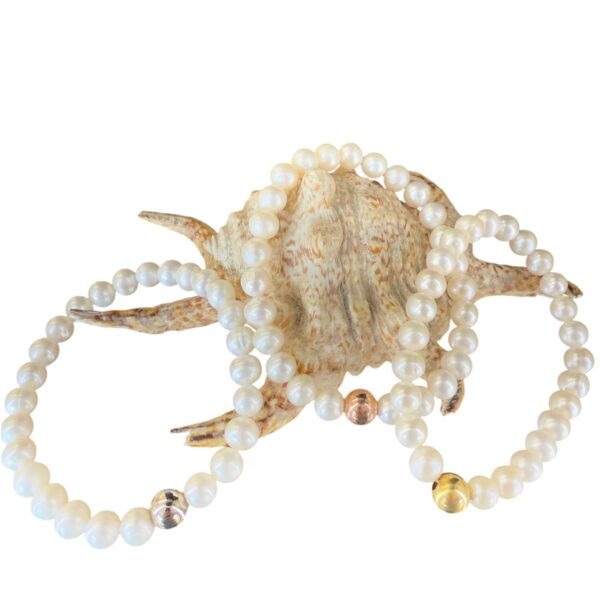 Bracciale con perle dorata - immagine 2