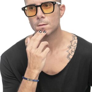 Bracciale catena dischetti in pietra e acciaio